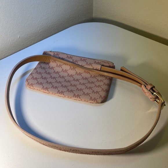 Michael Kors Pull Chain Belt Bag Logo Signature Women\'s Pink S/M main image 7